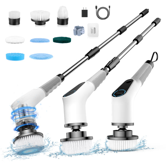 Dovety Cleaning Brush comes with 8 interchangeable accessories for different cleaning needs.
